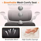 KERDOM Breathable Mesh Comfy Chair with Lumbar Support, with Flip-up Armrests, Gaming Chair for Home Office