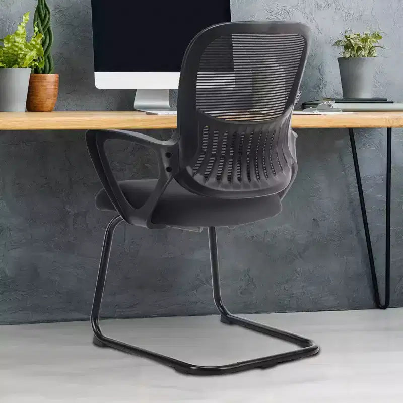 Sedia da ufficio ergonomica TUYOHW con seduta imbottita, sedia da gaming con braccioli e supporto lombare, sedia da computer per sala lettura, nera