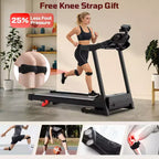 3.5HP Folding Treadmill for Home/Office, 3-Level Incline, 7.5 MPH,64 Programs, FREE Courses&APP Control, Heart Rate Monitor,Jogging walking treadmill