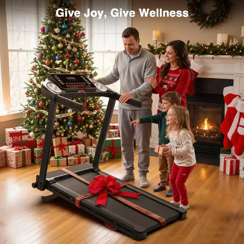 Redliro Foldable Treadmill with Auto Incline, 2.5HP Walking Treadmill for Home, 15% Incline Treadmill with Handles, 300 lbs Capacity