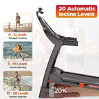 5 HP Treadmill  Limited-Time Deal, 330lb Capacity Folding Treadmill with Incline, Treadmills for Home/Office, Electric Walking Exercise Machine