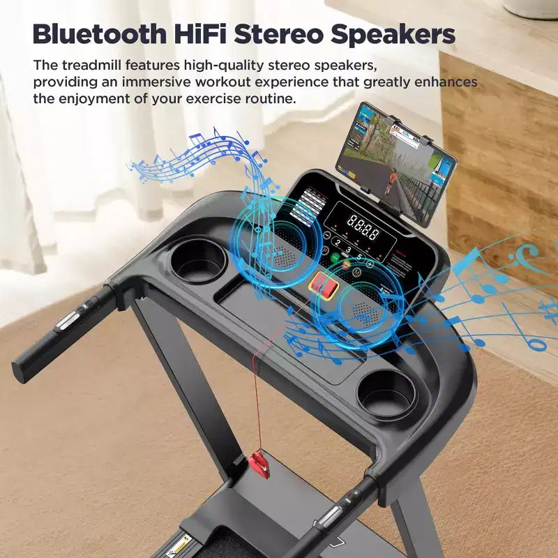 Treadmill on sale  3.5HP Folding Treadmill for Home, 12% Manual Incline, 7.5 MPH, 71 Programs, APP Control, Heart Rate Monitor, knee strap gift