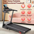 Incline Treadmill Clearance Sale  12% 3-Level Manual Incline, 330 lbs Capacity w/Bluetooth APP Connectivity, Foldable Treadmill for Home Small/Office
