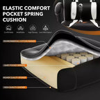 Coolmee Big and Tall Office Chair, High Back Leather Gaming Chair with Footrest, Ergonomic Computer Chair with/Lumbar Support & Headrest