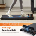 NAYSAYE Walking Pad Treadmill Indoor Cardio Walking Exercise Trainer Quiet Workout for Home Office, Black, 42.2*19.2*3.58