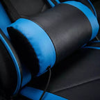 Sedia Gaming con Poggiapiedi, Sedia da Computer Ergonomica con Poggiatesta e Supporto Lombare, Sedia da Gioco Traspirante Regolabile in Altezza per Casa e Ufficio