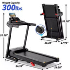 Treadmills on Sale, Treadmills Clearance, 3.0HP Folding Treadmill with Manual Incline, 64 Programs, Bluetooth, 300 lb Capacity