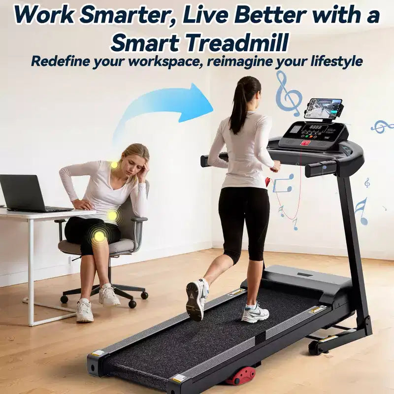 Treadmills on Sale, Treadmills Clearance, 3.0HP Folding Treadmill with Manual Incline, 64 Programs, Bluetooth, 300 lb Capacity