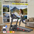 Tapis Roulant con Motore Brushless da 5.0HP, Inclinazione Automatica del 20%, Capacità di Peso di 180 kg, Alta Velocità di 19 km/h
