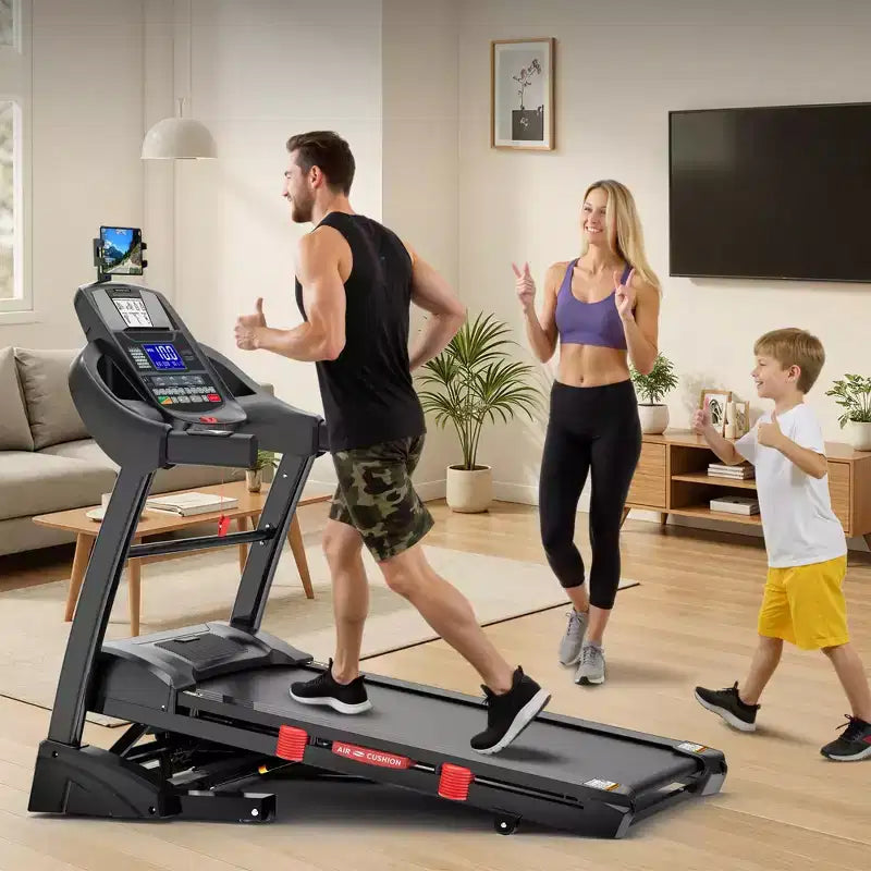 Tapis Roulant con Motore Brushless da 5.0HP, Inclinazione Automatica del 20%, Capacità di Peso di 180 kg, Alta Velocità di 19 km/h