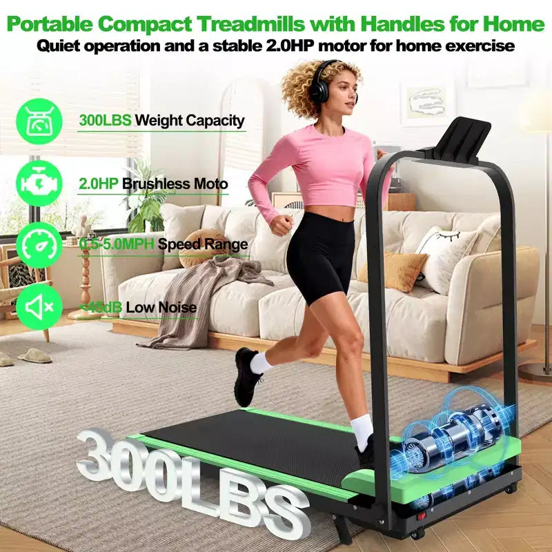 GDFStudio Vella 2.0HP Foldable Treadmill with Incline and Vibration Pad