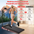 GDFStudio Vella 2.0HP Foldable Treadmill with Incline and Vibration Pad