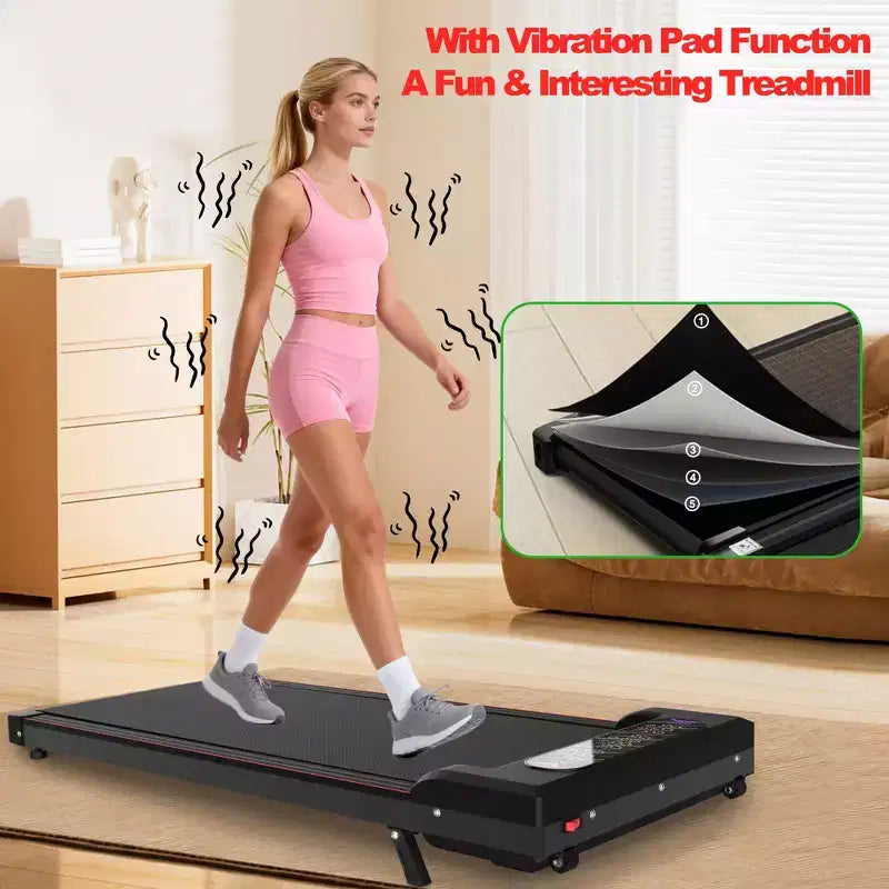 GDFStudio Vella 2.0HP Foldable Treadmill with Incline and Vibration Pad