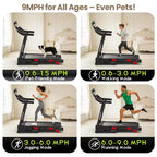 Folding Treadmills Clearance with 3.75HP Powerful Motor, 10% Manual Incline Electric Running Machine with Smart App Control, Extra Wide Running Belt