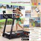 Folding Treadmills Clearance with 3.75HP Powerful Motor, 10% Manual Incline Electric Running Machine with Smart App Control, Extra Wide Running Belt