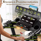 4 in-1 Folding Treadmill with 3.75HP Motor, 10% Manual Incline, Smart App Control, 320 lbs Capacity, Home Fitness Running Machine