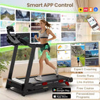 4 in-1 Treadmill for home, 3.75HP Foldable with 10% Incline, 0.9-14 km/h Walking Running Speed, Capacity 300lbs, 105 Programs, APP Control
