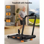Tapis Roulant 3 in 1 con Inclinazione al 16%, Tapis Roulant Pieghevole con Maniglia, Tapis Roulant Portatile per Casa Piccolo, Capacità 100 kg