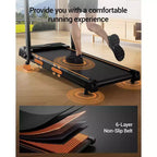 Tapis Roulant 3 in 1 con Inclinazione al 16%, Tapis Roulant Pieghevole con Maniglia, Tapis Roulant Portatile per Casa Piccolo, Capacità 100 kg