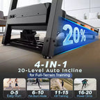 Home Treadmill with 5.0HP Brushless Motor, 400 lbs Capacity, 020% Auto Incline & App Connectivity