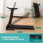 SereneLife Portable Folding Treadmill with Adjustable Incline & 12 Pre-set Workout Programs
