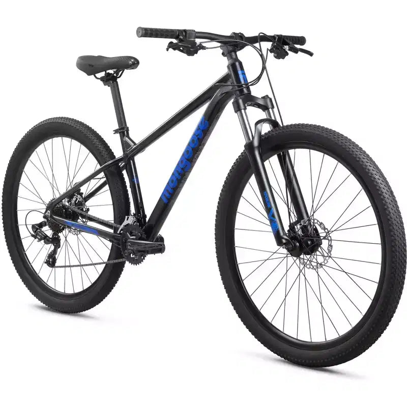 Mongoose Switchback Comp Mountain Bike, 29 Wheels, 14-Speed, Suspension Fork, Black