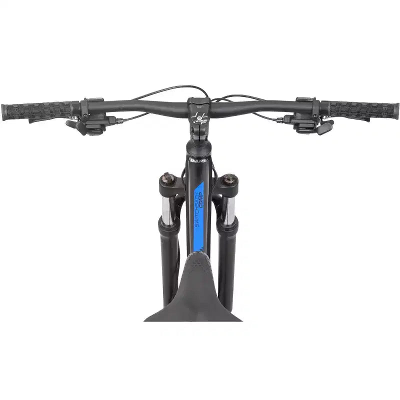 Mongoose Switchback Comp Mountain Bike, 29 Wheels, 14-Speed, Suspension Fork, Black