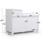 Shoe Storage Bench with PU Cushion and Movable Drawer