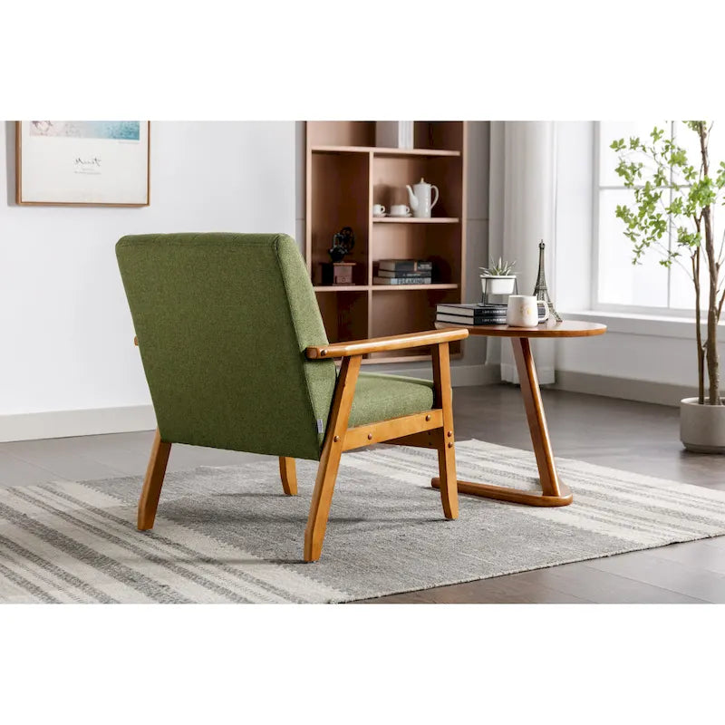 28.74 Tufted Accent Chair with Solid Wood Frame