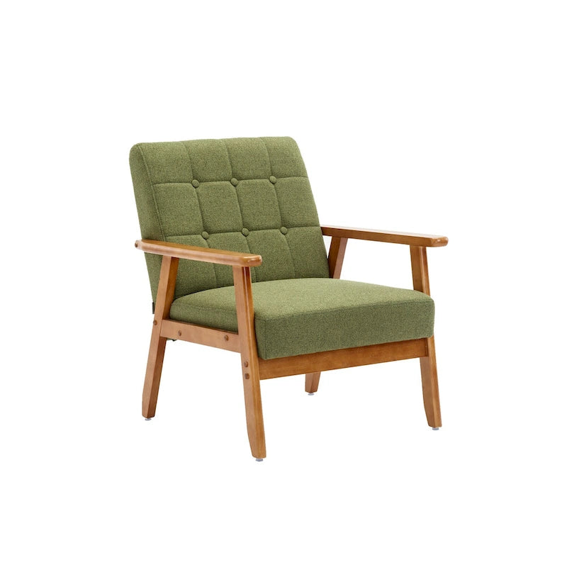 28.74 Tufted Accent Chair with Solid Wood Frame