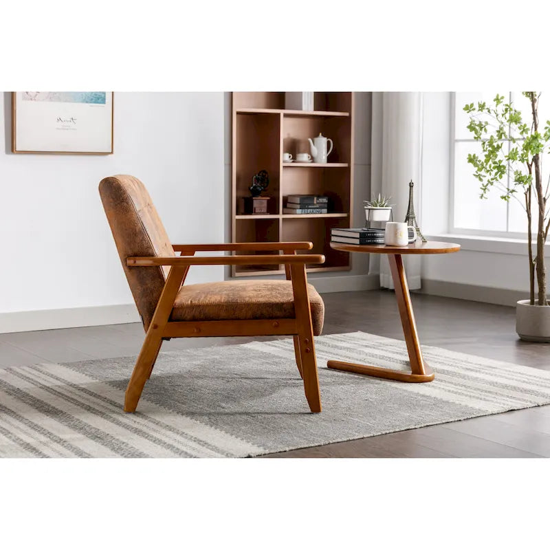 28.74 Tufted Accent Chair with Solid Wood Frame
