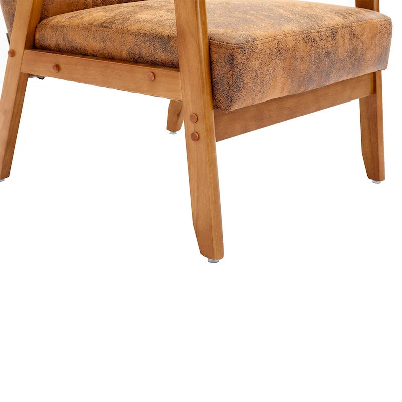 28.74 Tufted Accent Chair with Solid Wood Frame