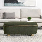Storage Ottoman Bench, Upholstered End of Bed Ottoman Bench with Storage and Seating, Large Blanket Storage Bench for Foot Rest