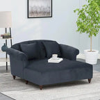 Chaise longue imbottita a 2 posti da 66 pollici con gambe in betulla