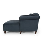 Chaise longue imbottita a 2 posti da 66 pollici con gambe in betulla