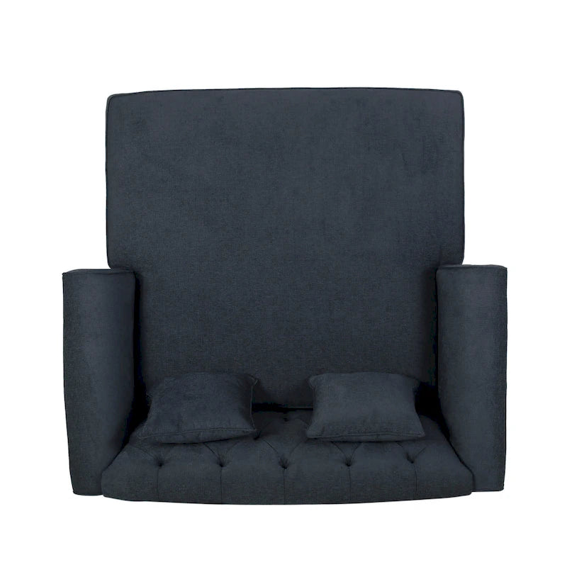 Chaise longue imbottita a 2 posti da 66 pollici con gambe in betulla