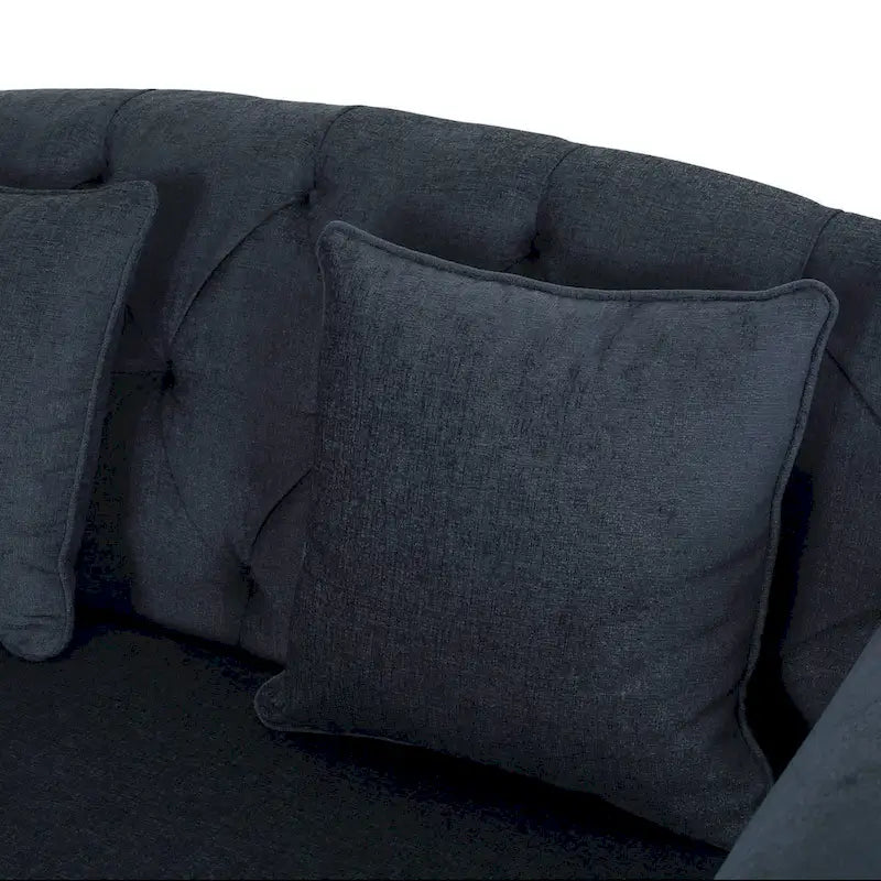 Chaise longue imbottita a 2 posti da 66 pollici con gambe in betulla