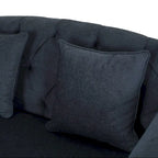 Chaise longue imbottita a 2 posti da 66 pollici con gambe in betulla
