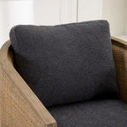 Carbon Black 30.12 Upholstered 360 Swivel Barrel Chair with Sturdy Hardwood Frame