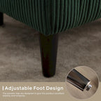 Emerald 24.8 Upholstered Barrel Chair with Wood Legs and Pillows