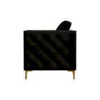 Accent Chair for Living Room Upholstered Arm Chair with Metal Legs Velvet