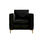 Accent Chair for Living Room Upholstered Arm Chair with Metal Legs Velvet