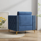 Accent Chair for Living Room Upholstered Arm Chair with Metal Legs Velvet