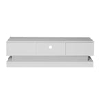 Mobile TV bianco da 63" con cassetti e luci LED, per TV fino a 65"