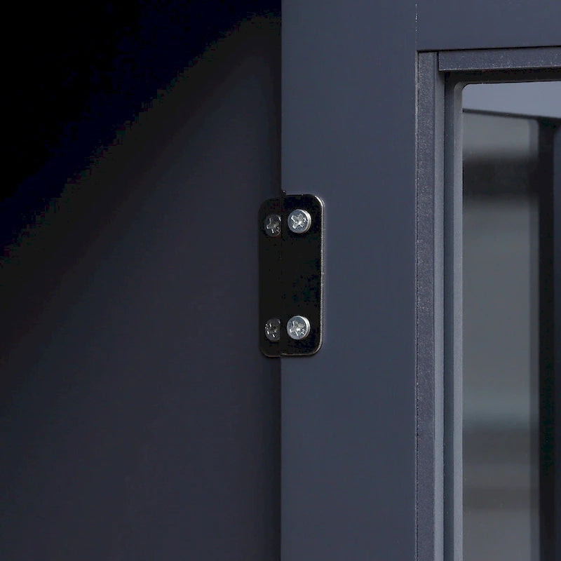 Modern Sideboard Buffet Cabinet with Tempered Glass Doors and Adjustable Shelves