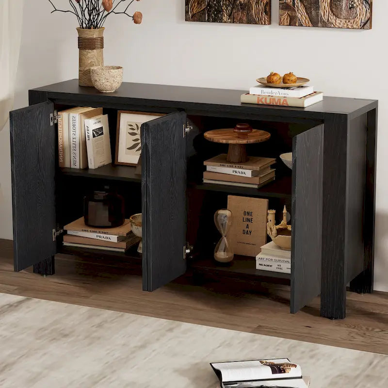 Credenza retrò a 4 ante con finitura anticata