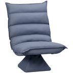 Swivel Floor Chair with Back Support, Microfiber Adjustable Video Gaming Chair for Reading, Lounging, Meditating, Gray