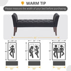 End of Bed Bench with Button Tufted Design,Upholstered Entryway Bench