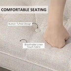 End of Bed Bench with Button Tufted Design,Upholstered Entryway Bench