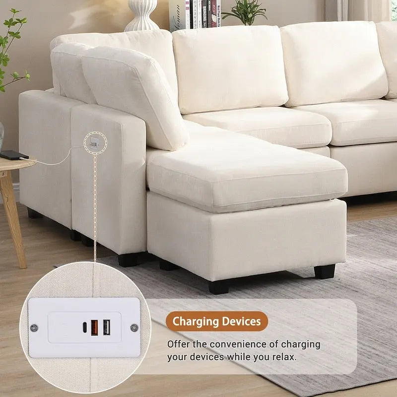 103inch Sectional Sofa Couch Sofa Bed